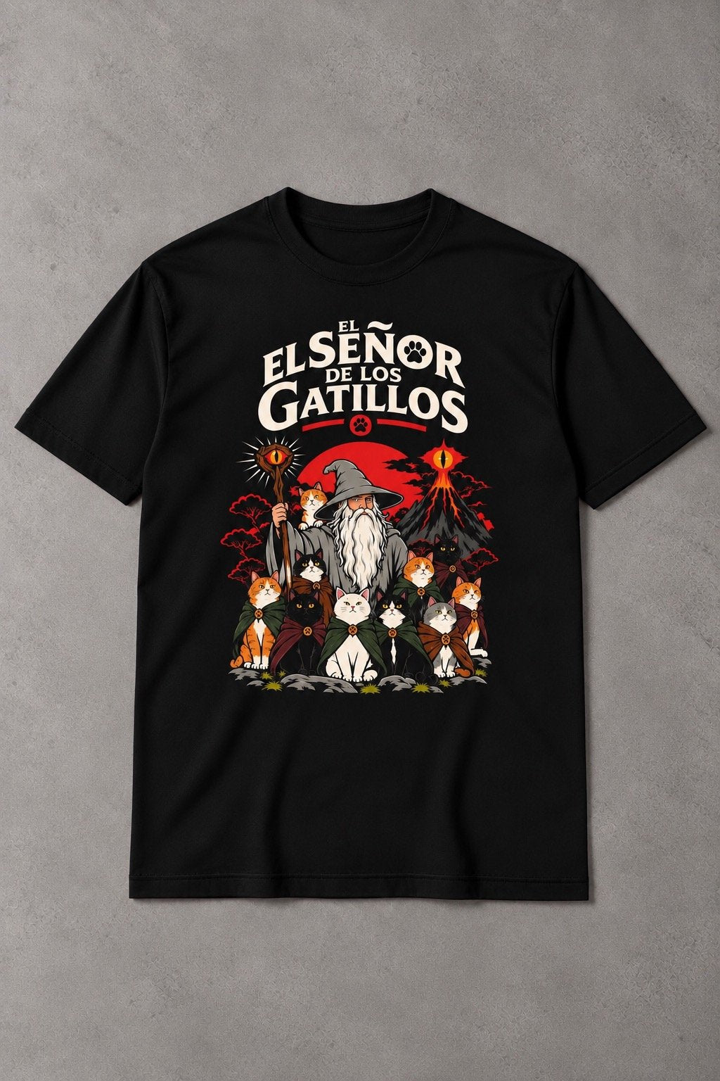 Camiseta El Señor de los Gatillos – Comunidad Felina