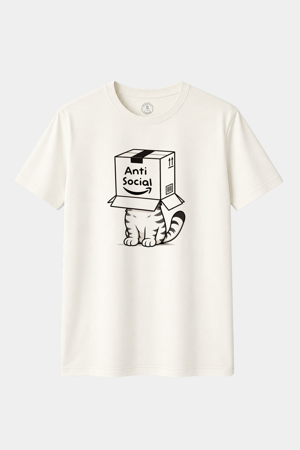 Camiseta Anti Social Cat – Mi caja, mis reglas