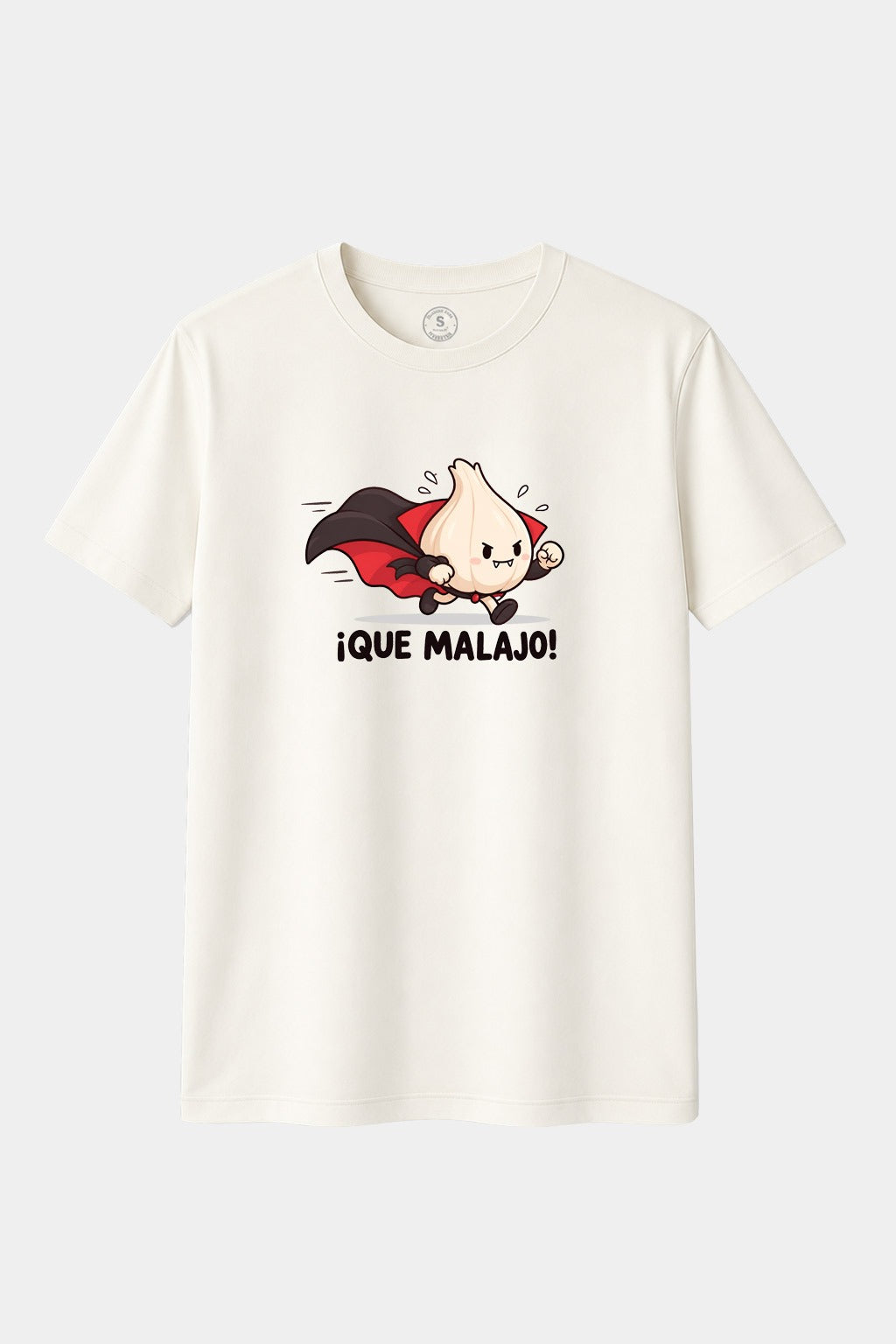Camiseta ¡Qué Malajo! – Ajo con Mala Leche