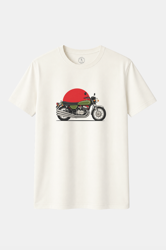 Camiseta Kawasaki H2 750 Mach IV – Moto Clásica Japonesa Vintage de 1972 | Bellini Motor Art